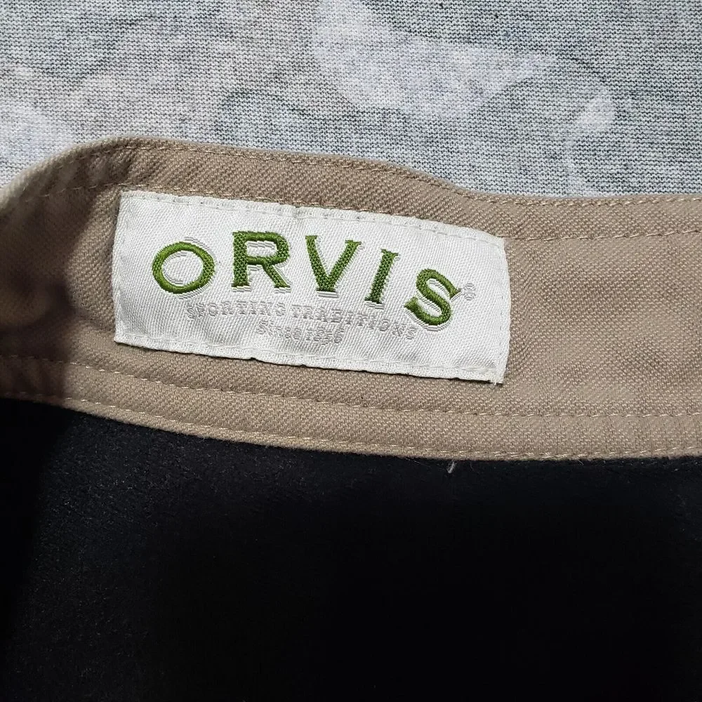 Orvis Pants Mens 38 Brown Fleece Lined Outdoors Stretch Straight Leg‎